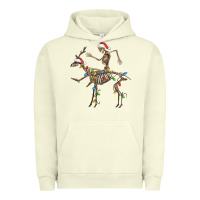 Pigment Pistachio skeleton deer santa Urban Hoodie - FaDigitalArtStudio