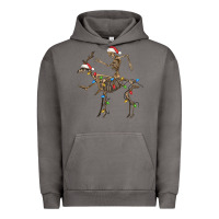 Pigment Tornado skeleton deer santa Urban Hoodie - FaDigitalArtStudio