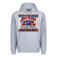 Heather Grey god bless america land that i love Premium Hoodie - HRA Design Shop