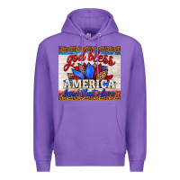Purple god bless america land that i love Premium Hoodie - HRA Design Shop
