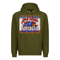 Army Green god bless america land that i love Premium Hoodie - HRA Design Shop