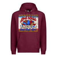 Burgundy god bless america land that i love Premium Hoodie - HRA Design Shop