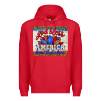 Red god bless america land that i love Premium Hoodie - HRA Design Shop