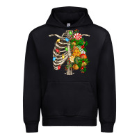 Black skeleton chest christmas Urban Hoodie - FaDigitalArtStudio