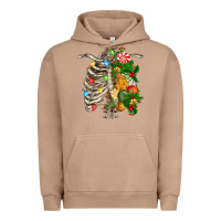 Pigment Burro skeleton chest christmas Urban Hoodie - FaDigitalArtStudio