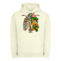 Pigment Pistachio skeleton chest christmas Urban Hoodie - FaDigitalArtStudio