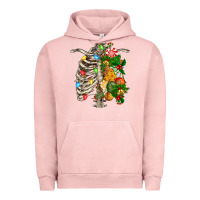 Pigment Salmon skeleton chest christmas Urban Hoodie - FaDigitalArtStudio