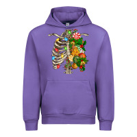 Tulip skeleton chest christmas Urban Hoodie - FaDigitalArtStudio