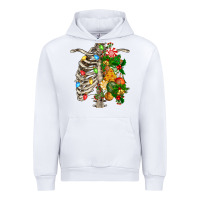 White skeleton chest christmas Urban Hoodie - FaDigitalArtStudio