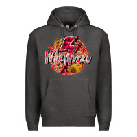 Charcoal Heather mama lighting bolt Premium Hoodie - RacoonDesign