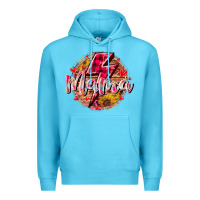 Ocean Blue mama lighting bolt Premium Hoodie - RacoonDesign