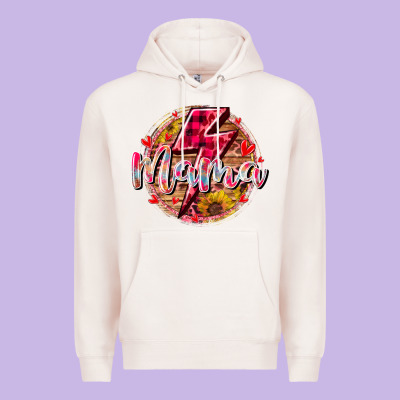 Mama Lighting Bolt Premium Hoodie Designed By Racoondesign