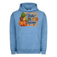 Pigment Pebble Blue hello pumpkin season Urban Hoodie - RacoonDesign