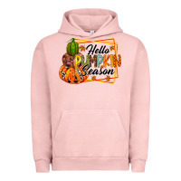 Pigment Salmon hello pumpkin season Urban Hoodie - RacoonDesign