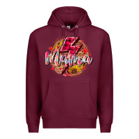 Burgundy mama lighting bolt Premium Hoodie - RacoonDesign