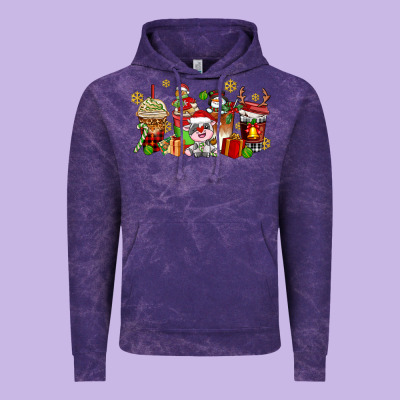 Christmas Cow Coffee Cups Vintage Hoodie Designed By Adodesignshop