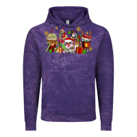 Cloud Purple christmas cow coffee cups Vintage Hoodie - AdoDesignShop