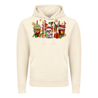 Vintage Artic christmas cow coffee cups Vintage Hoodie - AdoDesignShop