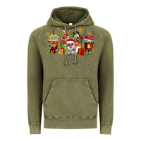 Vintage Olive christmas cow coffee cups Vintage Hoodie - AdoDesignShop