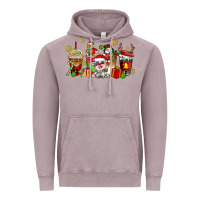 Vintage Zinc christmas cow coffee cups Vintage Hoodie - AdoDesignShop