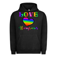 Pigment Black love always wins Urban Hoodie - HRA Design Shop