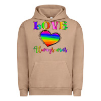 Pigment Burro love always wins Urban Hoodie - HRA Design Shop