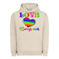 Pigment French Oak love always wins Urban Hoodie - HRA Design Shop