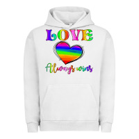 Pigment Lunar Rock love always wins Urban Hoodie - HRA Design Shop