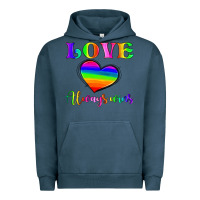 Pigment Midnight Navy love always wins Urban Hoodie - HRA Design Shop