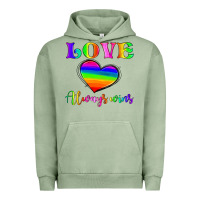 Pigment Oil Green love always wins Urban Hoodie - HRA Design Shop
