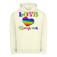 Pigment Pistachio love always wins Urban Hoodie - HRA Design Shop