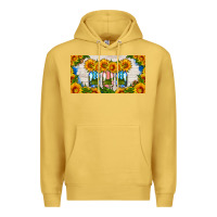 Antique Gold american mason jar sunflower license plate Premium Hoodie - HRA Design Shop
