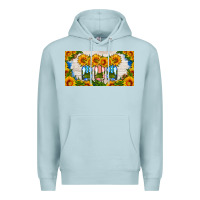 Blue Mist american mason jar sunflower license plate Premium Hoodie - HRA Design Shop