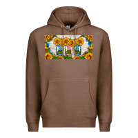 Chestnut american mason jar sunflower license plate Premium Hoodie - HRA Design Shop