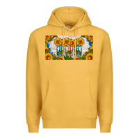 Mustard american mason jar sunflower license plate Premium Hoodie - HRA Design Shop