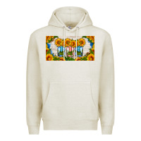 Oatmeal Heather american mason jar sunflower license plate Premium Hoodie - HRA Design Shop