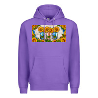 Purple american mason jar sunflower license plate Premium Hoodie - HRA Design Shop