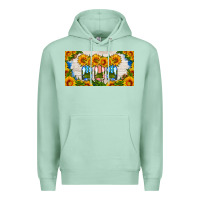 Seafoam american mason jar sunflower license plate Premium Hoodie - HRA Design Shop
