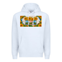 White american mason jar sunflower license plate Premium Hoodie - HRA Design Shop