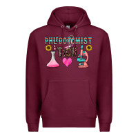 Burgundy phlebotomist tech Premium Hoodie - CowhideDigitalArt