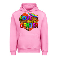 Fuchsia Pink love has no gender Urban Hoodie - HRA Design Shop