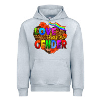 Heather Grey love has no gender Urban Hoodie - HRA Design Shop