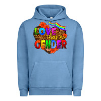 Pigment Pebble Blue love has no gender Urban Hoodie - HRA Design Shop