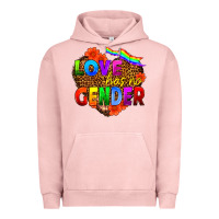 Pigment Salmon love has no gender Urban Hoodie - HRA Design Shop