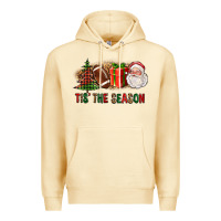 Pina Colada Tis The Season Christmas With Football And Santa Premium Hoodie - FaDigitalArtStudio