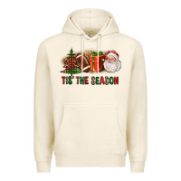 Tofu Tis The Season Christmas With Football And Santa Premium Hoodie - FaDigitalArtStudio