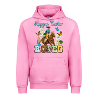 Fuchsia Pink Happy Easter rodeo Urban Hoodie - OliviaCreatesArt