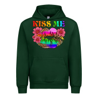 Forest Green lgbtq kiss me Urban Hoodie - HRA Design Shop