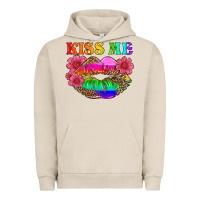 Pigment French Oak lgbtq kiss me Urban Hoodie - HRA Design Shop