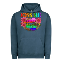 Pigment Midnight Navy lgbtq kiss me Urban Hoodie - HRA Design Shop